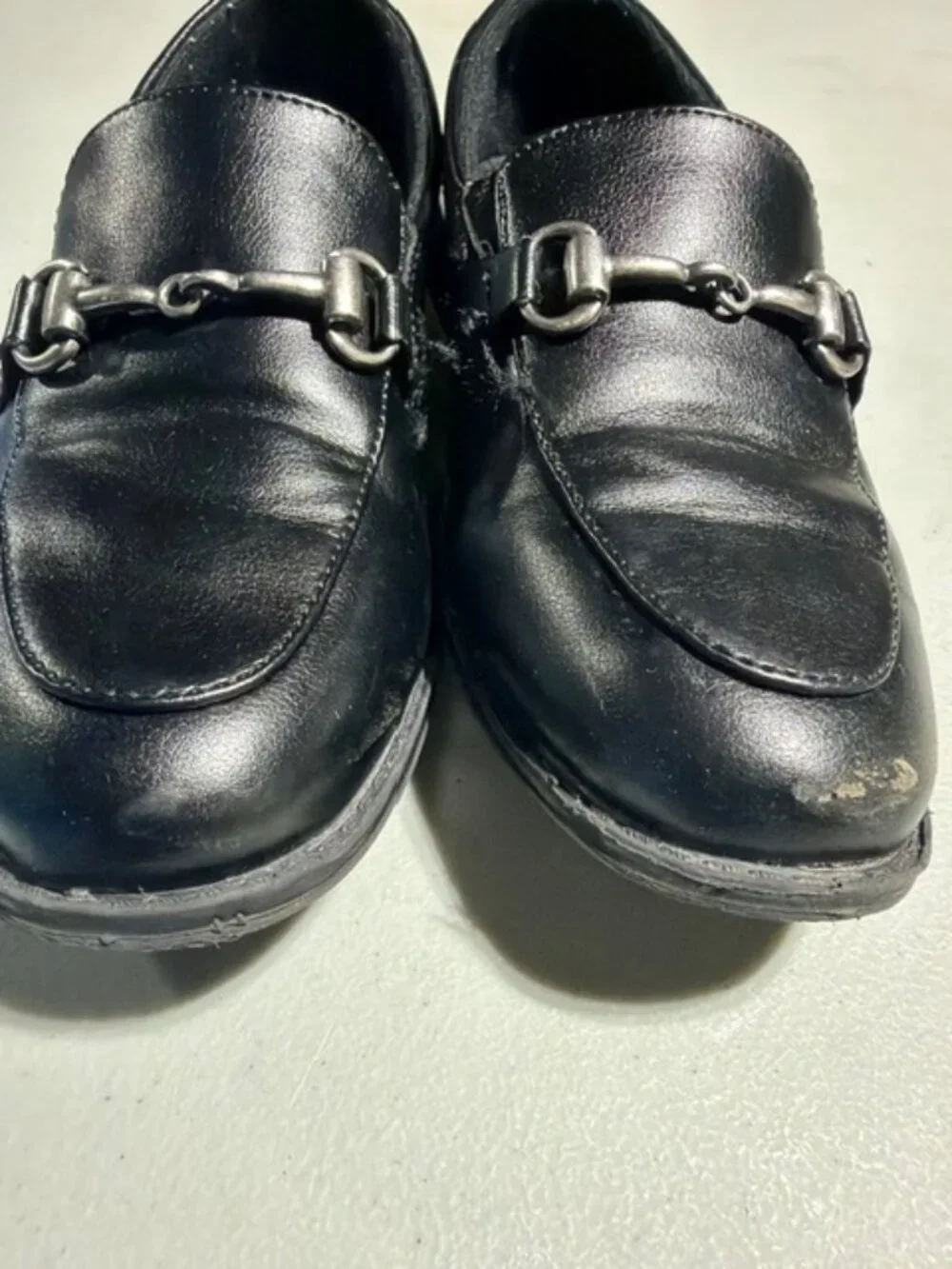 Black Shoes materials loafers with silver buckle detail #loafers #buckle Boys
